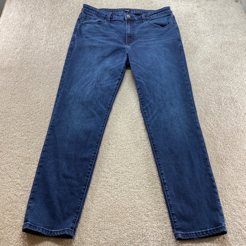 Express Straight Leg Jeans Mens 34x32 Dark Blue Excellent Stretch EX0005553